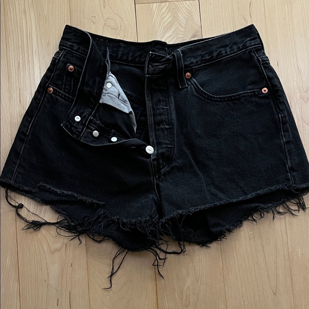 Black Denim Women Shorts